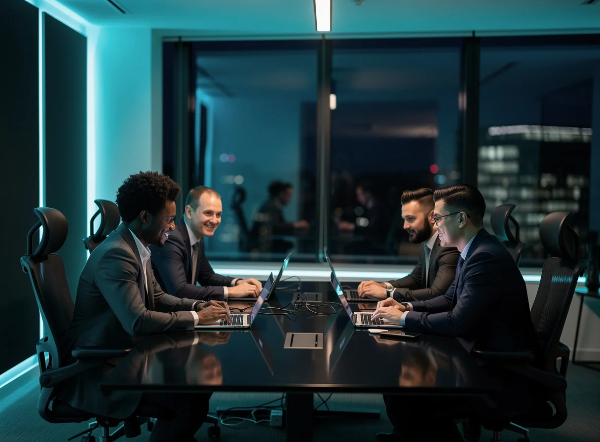 L'équipe LLC société au travail dans ses bureaux