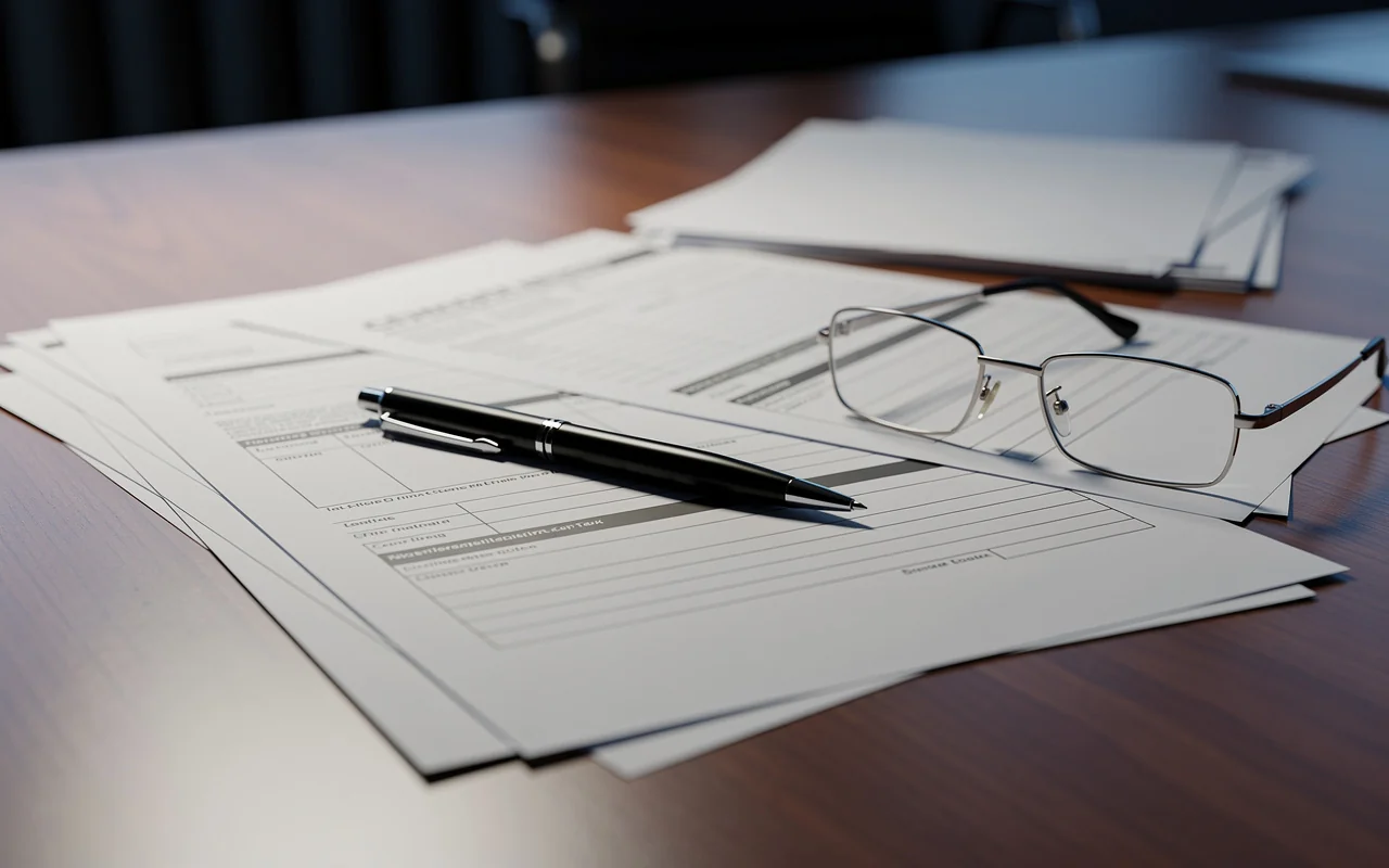 Formulaires fiscaux de l'IRS posés sur un bureau, illustrant les obligations déclaratives d'une LLC